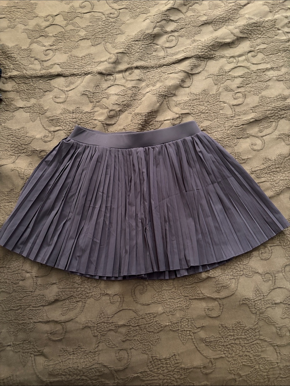 Pleated Mini Skirt in Dusty Lavender